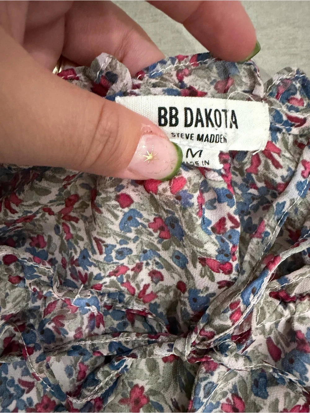 Steve Madden Floral Maxi Skirt in Blue and Pink